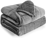 Koc obciążeniowy Cottonblue 6,8 kg Queen Size Flanelowy Shaggy Sherpa Koc obciążeniowy dla dorosłych Wygodne koce obciążane do uspokajania i relaksu Ciężkie kołdry 152,4 x 203,2 Naty Shop Kołdry i kołdry Szary 48 X 72 12 Lb