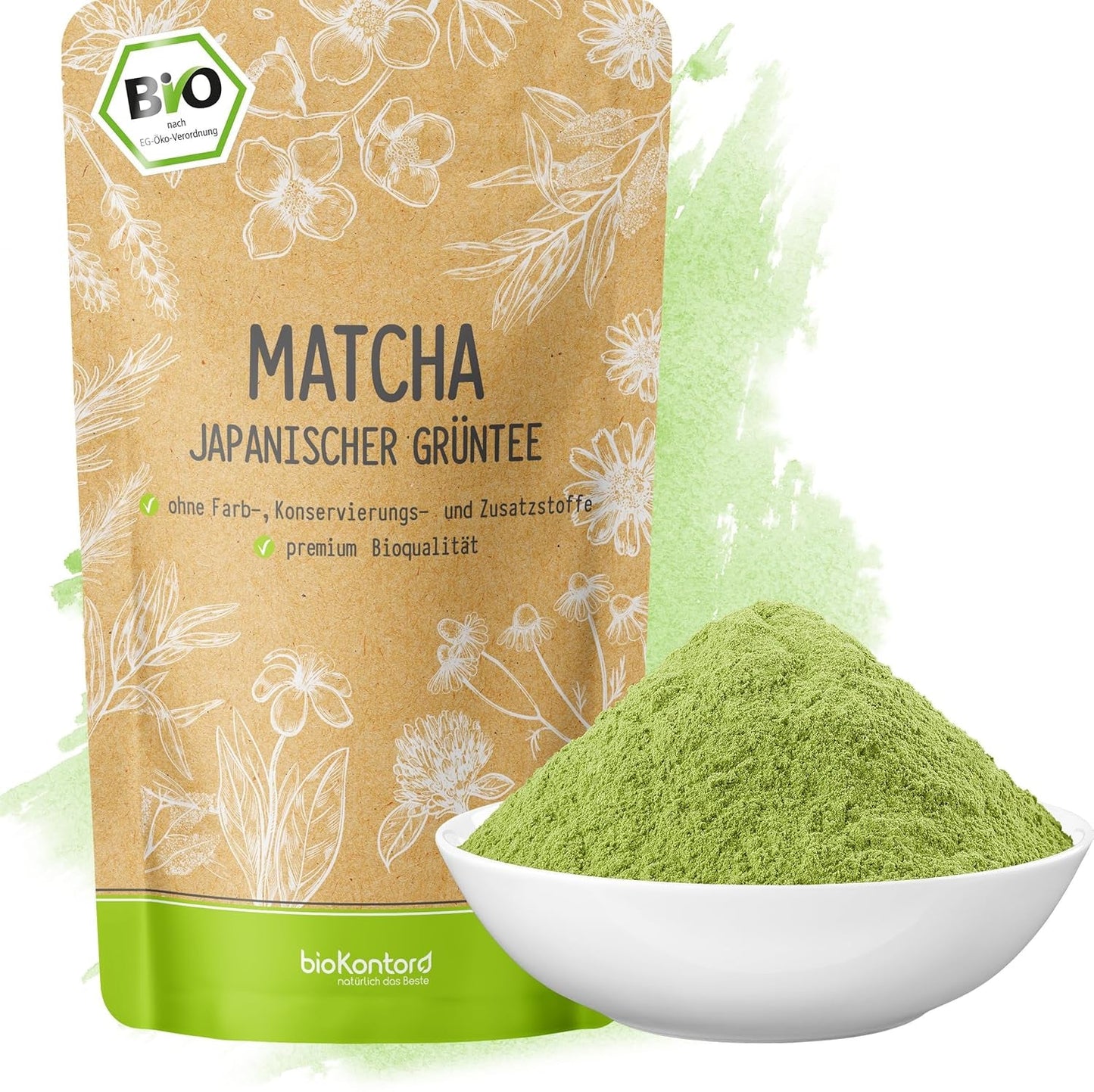 BIO Matcha w proszku 200 g I Bez dodatków - 100% naturalna I Japońska herbata Premium Matcha I Zielona herbata w proszku z