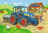 Ravensburger Puzzle dla dzieci - 07616 Plac budowy i gospodarstwo rolne - Puzzle dla dzieci od 3 lat, zawierające 2X12 elementów Puzzle Naty Shop