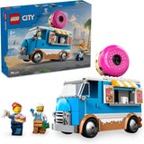LEGO City Ciężarówka z pączkami — Zabawkowa ciężarówka z jedzeniem z 2 minifigurkami policyjnymi — Zabawka konstrukcyjna dla chłopców i dziewcząt w wieku powyżej 5 lat — Pomysł na prezent urodzinowy i świąteczny 60452 Zestawy do budowania Besuche den LEGO-Store Default Title
