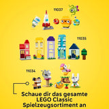 LEGO Classic Kreatywne domy, zestaw klocków do budowania dla dzieci, 850 klocków do budowania, zabawka do budowania domu z akcesoriami, prezent dla chłopców i dziewcząt w wieku 4 lat 11035 Zestawy do budowania Beuche den LEGO-Store