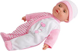 Simba 105140020 - My Love Baby Talk, lalka o miękkim ciele i zaspanych oczach w uroczym kombinezonie, wydaje 24 dziecięce dźwięki, 30 cm, lalka dla dzieci od 2 lat