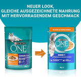 PURINA ONE Senior 7+ mokra karma dla kotów, delikatne kawałki w sosie z kurczaka, opakowanie 26 szt. (26 x 85 g)