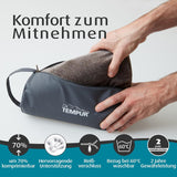 Poduszka podróżna z pianki Memory Foam, ergonomiczna poduszka pod szyję, w zestawie torba do przenoszenia, antracyt, wymiary 25 x 31 x 10/7 cm
