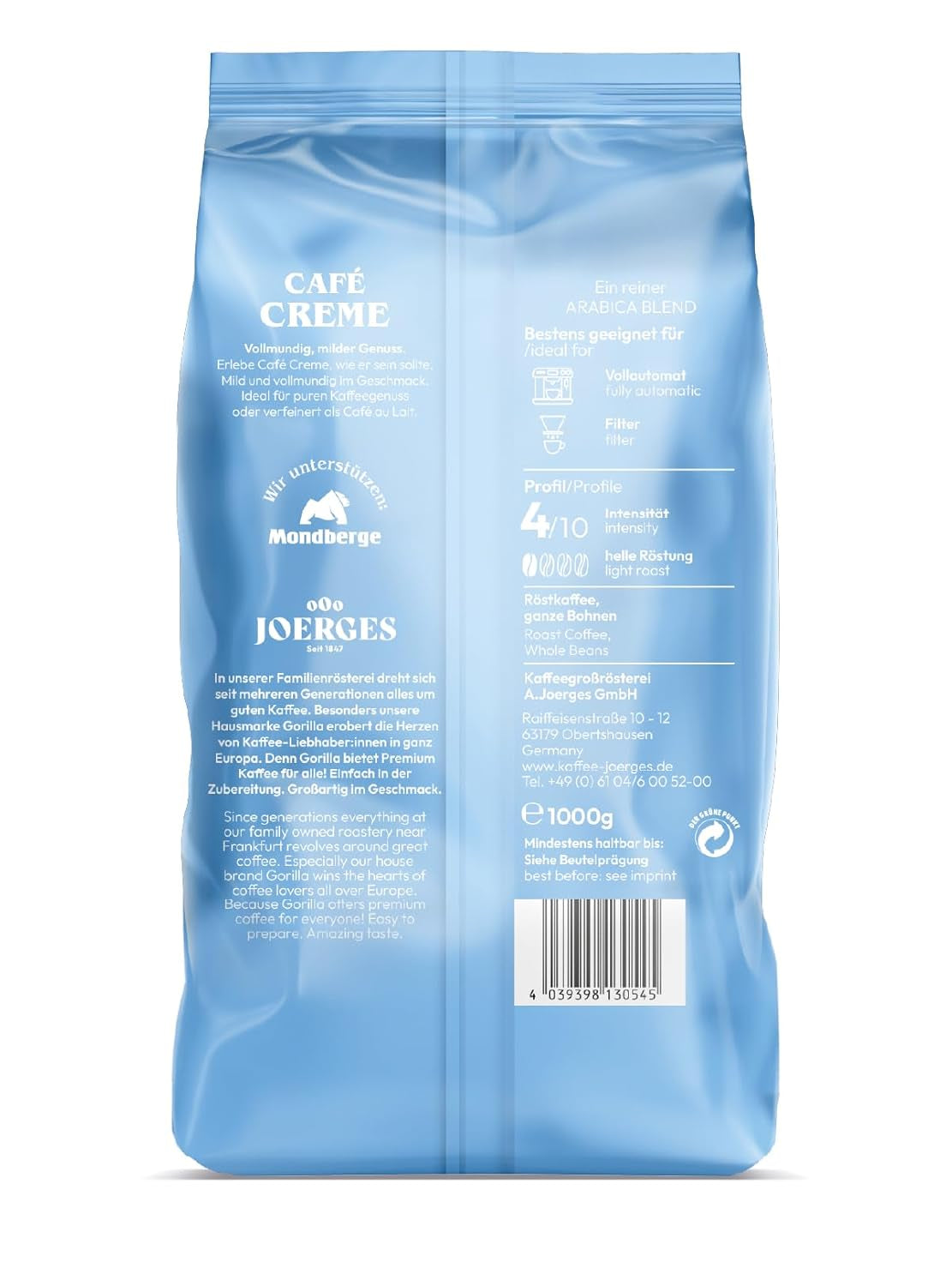 Gorilla Café Creme, 1 kg (opakowanie 2 szt.)
