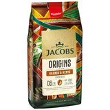 Jacobs Origins Kawa ziarnista z Ugandy i Kenii, pełne espresso z pikantną nutą, moc 8/10, kawa ziarnista, 1 kg