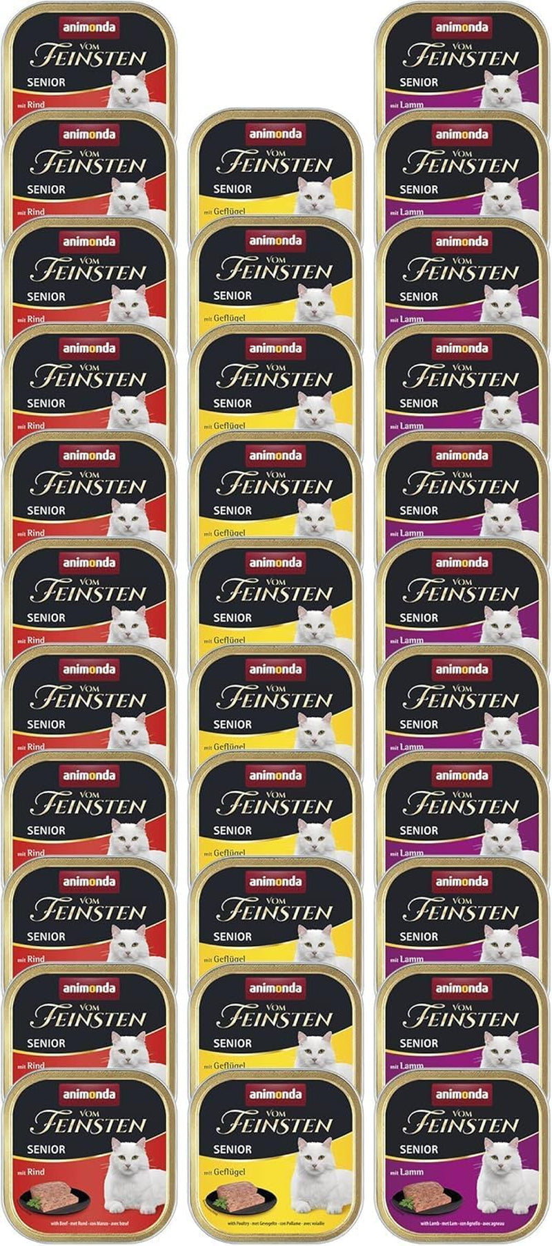 animonda vom Feinsten Senior, mokra karma dla starszych kotów od 7 lat, odmiana dla starszych kotów, 32 x 100 g