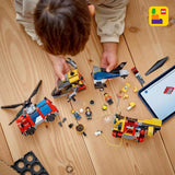 Zestaw LEGO City Combo zawierający helikopter, samochód z lwem i łódź podwodną oraz 3 minifigurki — zabawkowe pojazdy do zbudowania dla chłopców i dziewcząt od 7 lat — prezent urodzinowy i świąteczny 60462 Zestawy do budowania Besuche den LEGO-Store