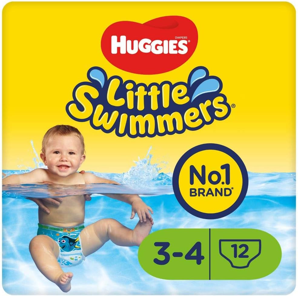 Pieluszki do pływania Huggies Little Swimmers, rozmiar 3-4, 12 szt., 7-15 kg