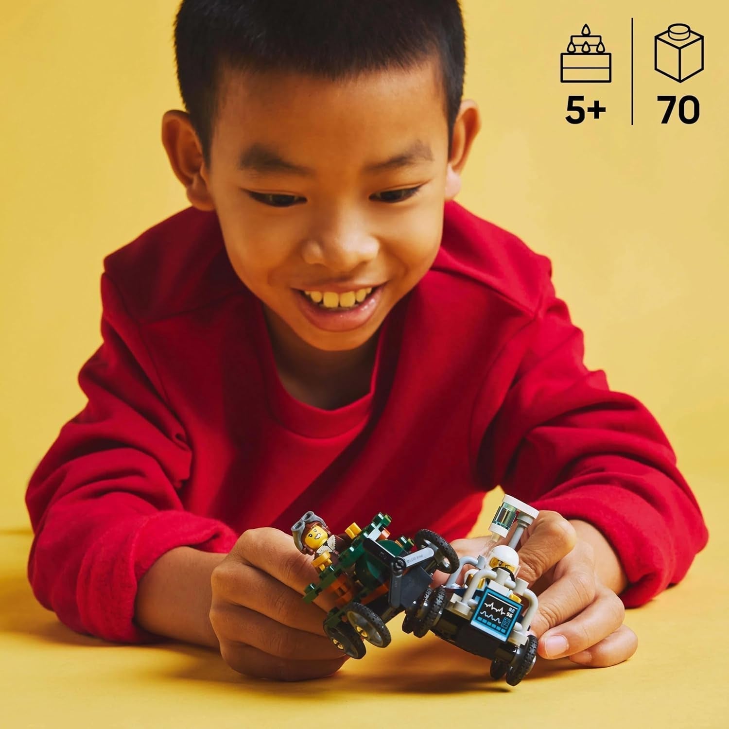 Samolot LEGO City kontra samolot Zestaw samochodu wyścigowego na łóżku szpitalnym - Mydelniczka dla chłopców i dziewcząt od 5 lat - Zestaw do budowania z 2 minifigurkami - Prezent urodzinowy i świąteczny 60459 Zestawy do budowania Besuche den LEGO-Store