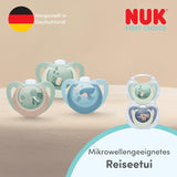 NUK First Choice Smoczki na noc dla niemowląt | 6-18 miesięcy | Smoczki ortodontyczne świecące w ciemności | Uspokaja 99% dzieci** | Hipopotam/Koala | Opakowanie 2