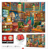 Educa - Puzzle 1000 elementów dla dorosłych | Biblioteka. Wymiary: 68 X 48 cm. Zawiera klej do puzzli Fixpuzzle. Przez 14 lat (19925) Sklep Puzzle Naty