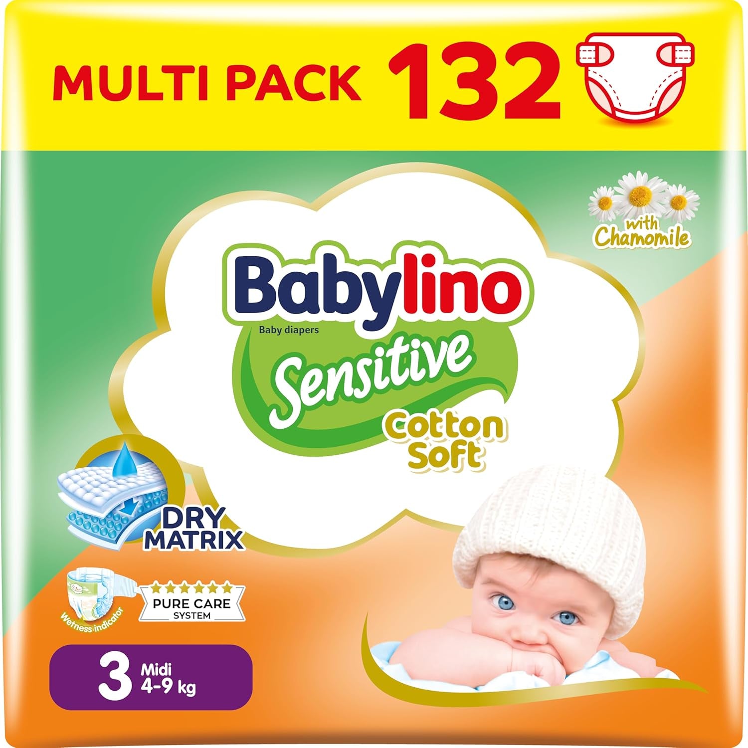 Wrażliwe pieluszki dziecięce, rozmiar 1, dla noworodków (2-5 kg), 26 sztuk