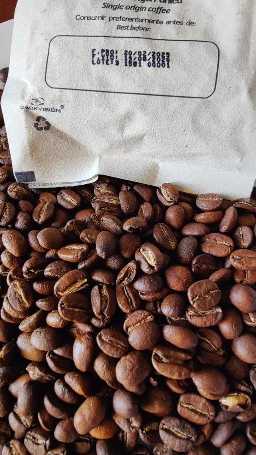 Spezialitätenkaffee Bohnen 100% Arabika Naturalna Mittlere Röstung Gewaschener Prozess Zitrus Schokolade Karamell Schattenanbau Sierra Nevada (250 g, Castillo)