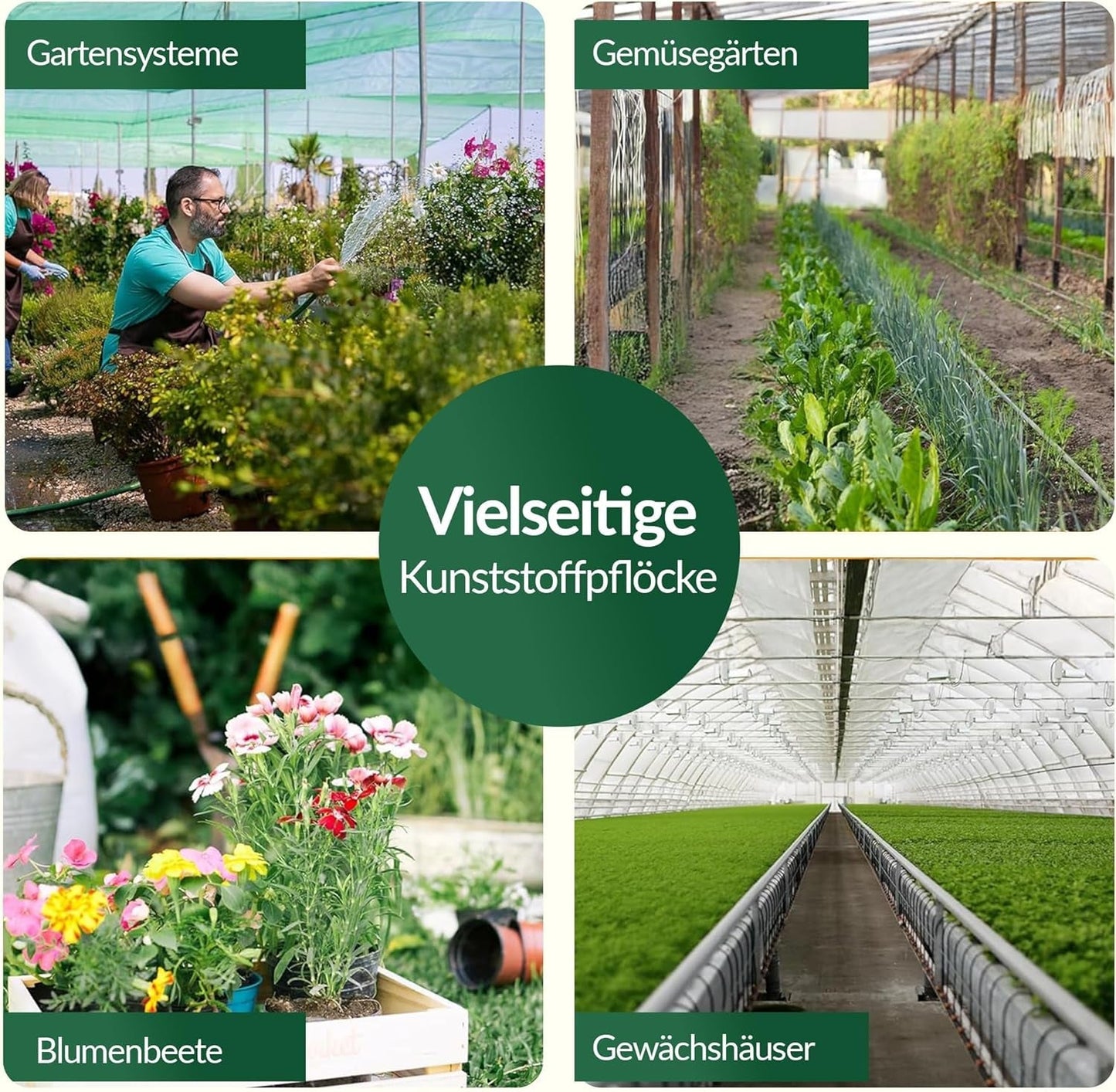 GARDENIX AquaPIN Kotwa do węża ogrodowego, 50 sztuk, kołek uziemiający, kotwa mocująca do węża kroplowego, wąż do nawadniania, widełki łączące
