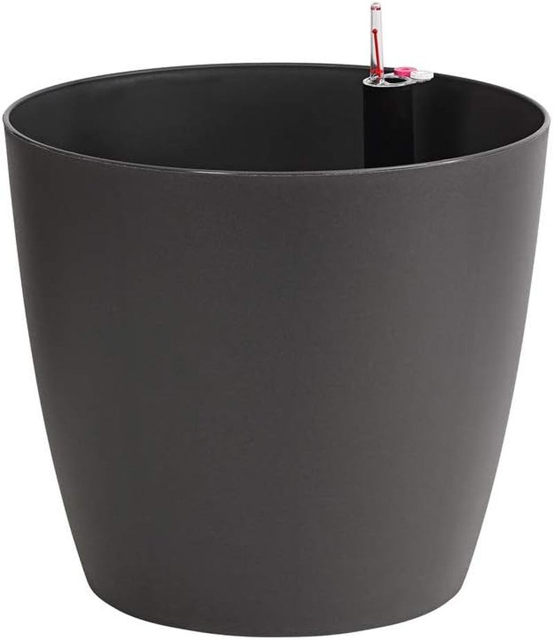 Doniczka Dehner Mila z systemem samonawadniającym, Ø 30 cm, wysokość 26 cm, tworzywo sztuczne, biała