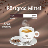 Spetema Kaffeebohnen Ragazzi Espresso Bar - 50% Arabica i 50% Robusta, Intensität 8/10, Mittlere Röstung, Zartes Aroma & Dichtes Geschmackserlebnis, 1 kg.