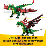 LEGO Creator 3w1 Zielony smok - Zabawka - Możliwość przekształcenia w węża morskiego lub feniksa - Zabawka do budowania zwierząt dla dzieci - Prezent dla chłopców i dziewcząt od 9 lat 31161 Zestawy do budowania Besuche den LEGO-Store