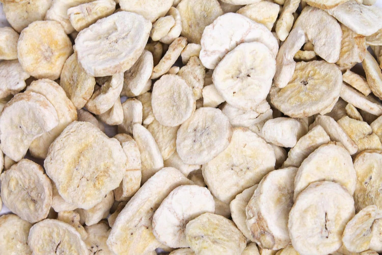 Plasterki banana liofilizowane 100g - chipsy bananowe liofilizowane - owoce suszone liofilizowane - plasterki banana suszonego do dekoracji, przekąsek, koktajli i deserów Produkty suszone Naty Shop