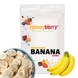 Plasterki banana liofilizowane 100g - chipsy bananowe liofilizowane - owoce suszone liofilizowane - plastry banana suszonego do dekoracji, przekąsek, koktajli i deserów Produkty suszone Naty Shop 100G