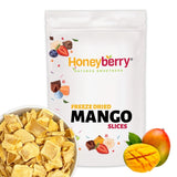 Mango liofilizowane plastry 100g - chipsy z mango liofilizowane - owoce suszone liofilizowane - owoce liofilizowane, mango suszone do dekoracji, przekąsek, koktajli, deserów Produkty suszone Naty Shop 100G