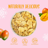 Mango liofilizowane plastry 100g - chipsy z mango liofilizowane - owoce suszone liofilizowane - owoce liofilizowane, mango suszone do dekoracji, przekąsek, koktajli, deserów Produkty suszone Naty Shop