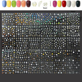 3D Nagelsticker Aurora 30 Blatt Gold Nail Art Naklejka Selbstklebend Nagelaufkleber Holografisches Stern Herz Dekoration Nageldesign Zubehör