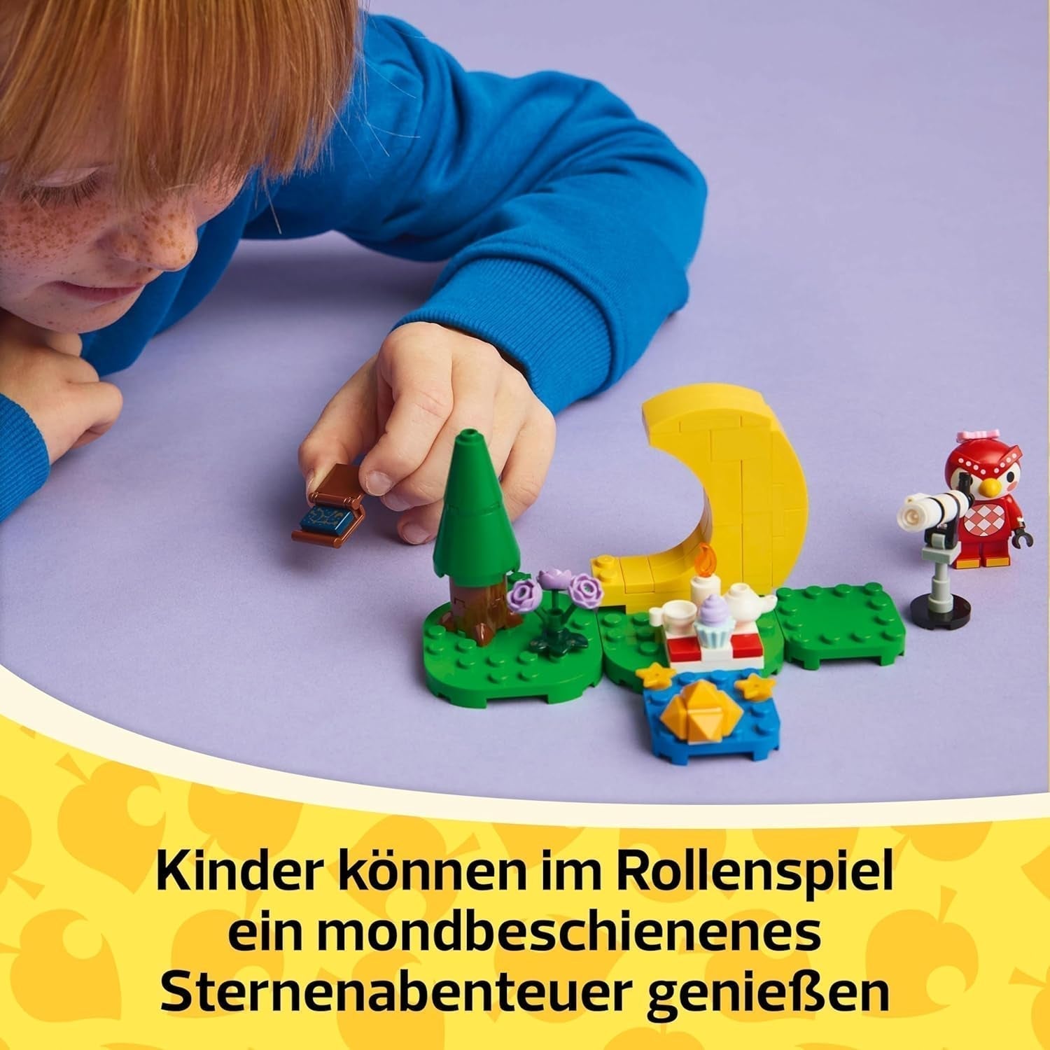LEGO Animal Crossing Obserwacja gwiazd z Eufemią, zestaw do budowania dla dzieci, pomysłowy zestaw gier wideo z odgrywaniem ról, zabawka dla 6-letnich dziewcząt i chłopców, figurka zwierzątka 77053 Zestawy do budowania Besuche den LEGO-Store