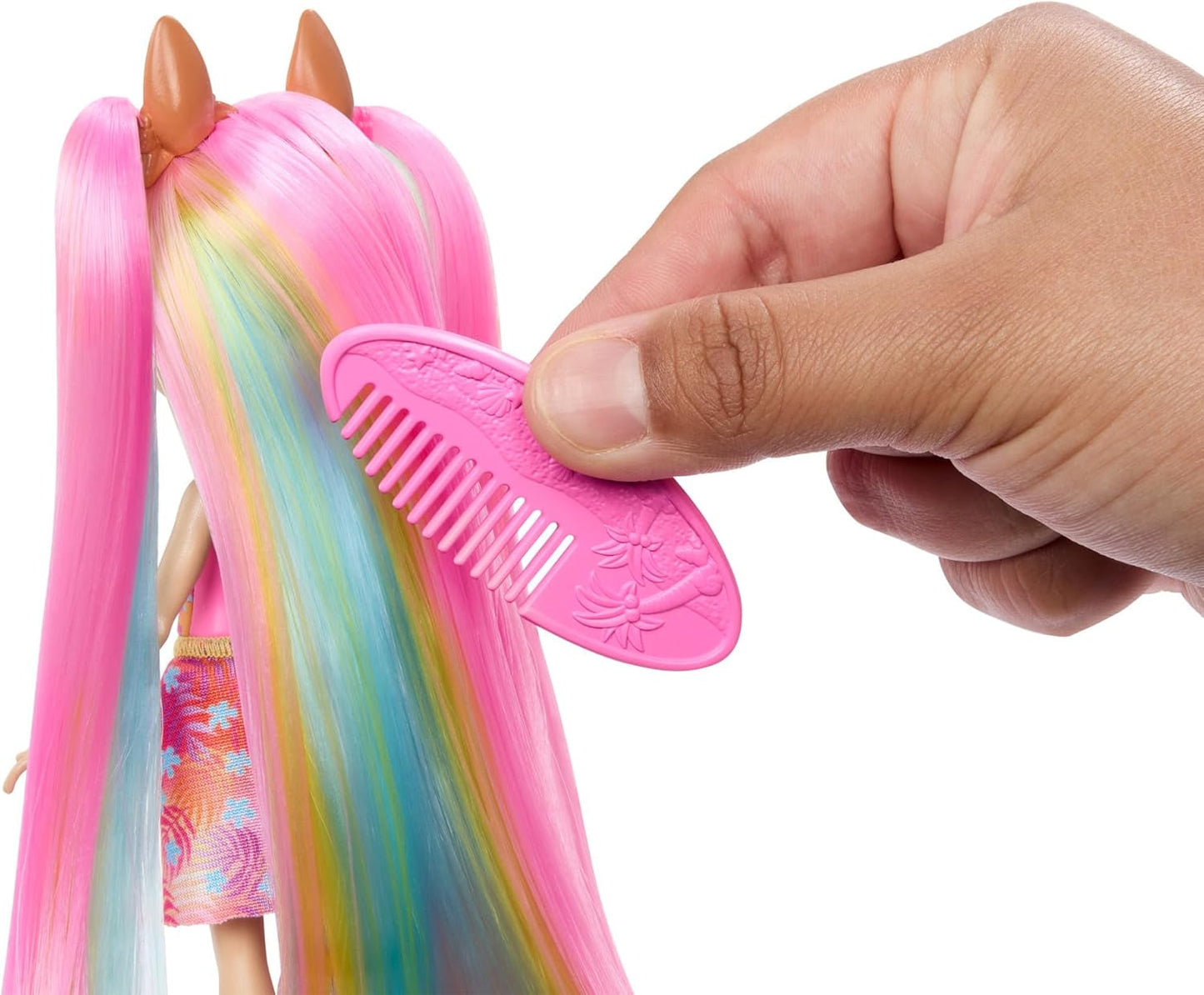 Lalki Enchantimals, lalka Sunshine Beach Deluxe z włosami i przyjacielem zwierząt, mała lalka z odpinaną spódnicą i akcesoriami, prezenty dla dzieci, lalki HTJ70 Naty Shop