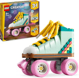 LEGO Creator Zabawka na rolkach 3 w 1 dla dziewcząt i chłopców z mini deskorolką i boomboxem, dekoracja sypialni w stylu retro, prezent urodzinowy dla 8-letnich dzieci 31148 Zestawy do budowania Besuche den LEGO-Store Single