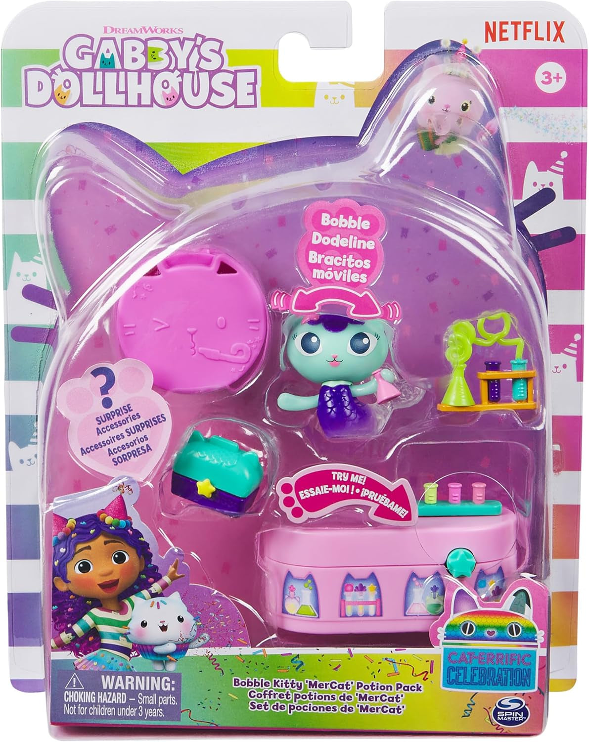 Domek dla lalek Gabby™S, zestaw mebli Bobble Kitty z surykatkami Figurka kota z meblami i akcesoriami do domku dla lalek, domki dla lalek w wieku od 3 lat Sklep Naty