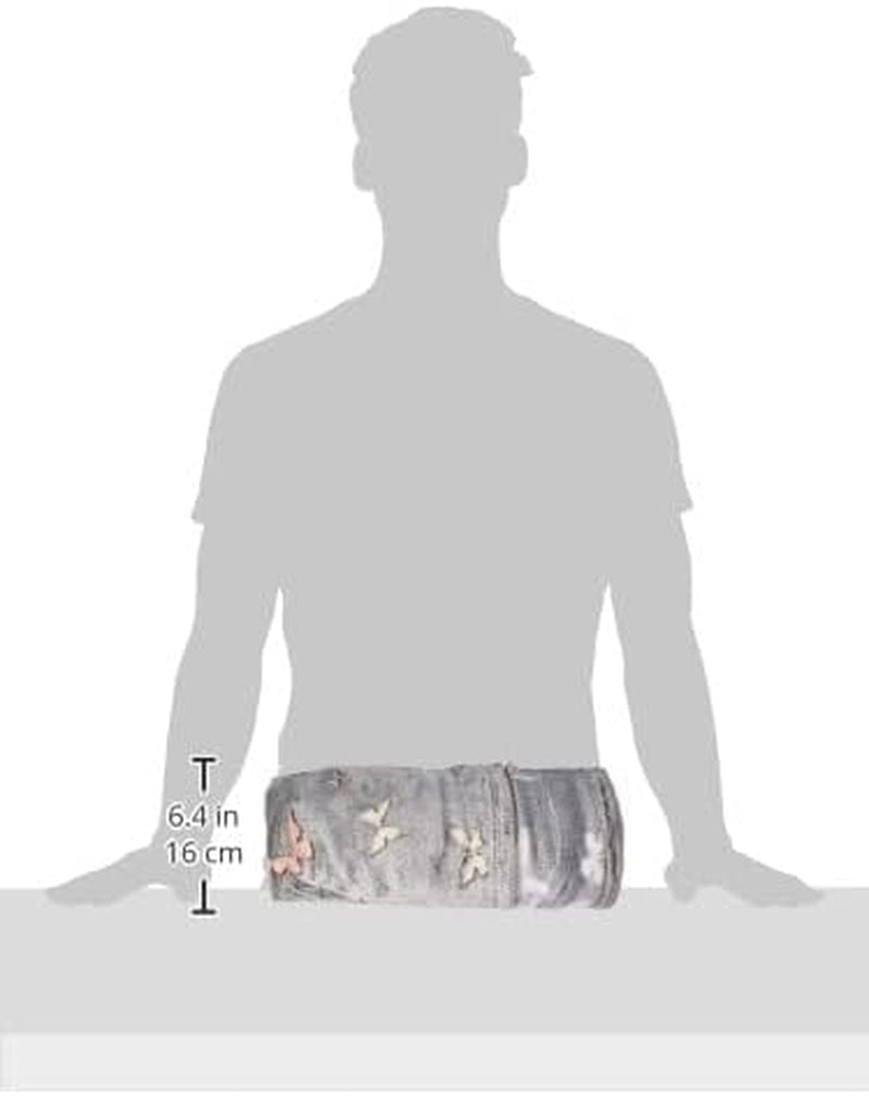 Kanguru Glow Narzuta Świecąca w ciemności Koc Motyl Miękki koc 130X150 cm Świecąca narzuta na sofę. Świecący w ciemności koc dziecięcy, szare Łóżka i koce Besuche den Kanguru-Store