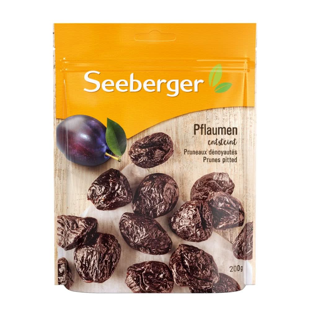Seeberger Bardzo duże, smaczne, najlepszej jakości śliwki - bardzo słodkie i aromatyczne 13 x 125 gramów Naty Shop Produkty suszone 13 x 200 gramów