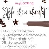 Scrapcooking - Długopis brązowy czekoladowy - Czekoladowy cukier do pisania 25 g - Jadalny dekoracyjny długopis cukrowy - Pisanie i rysowanie - Etykietowanie Fondant, Lukier, Ciasta - 6801