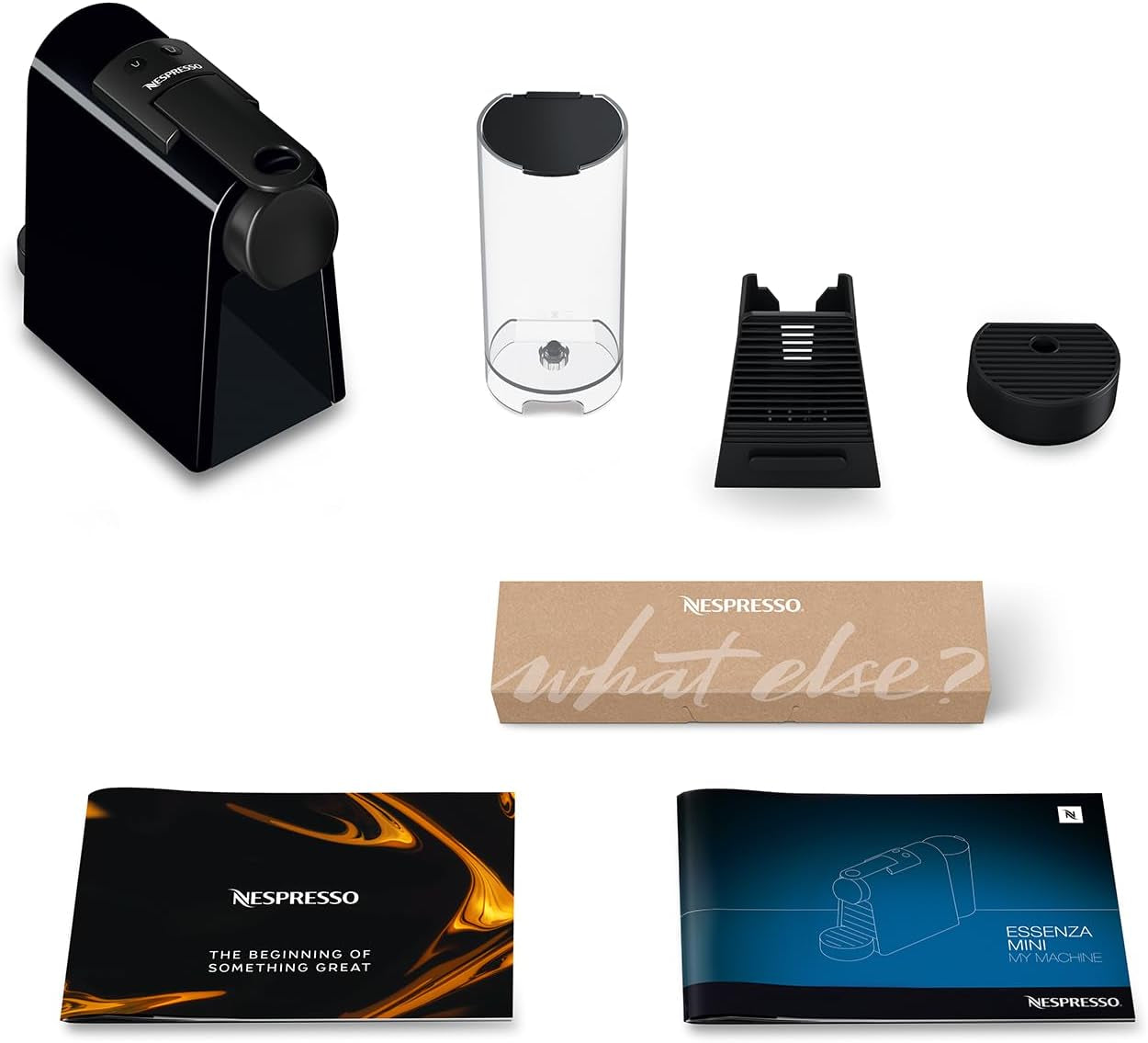 Ekspres do kawy z kapsułkami Nespresso De'Longhi Essenza Mini, czarny | Ciśnienie pompy 19 bar | Zbiornik na wodę 0,6 l | Do espresso i Lungo | Mały ekspres do kawy – wspaniałe chwile przy kawie | EN85.B