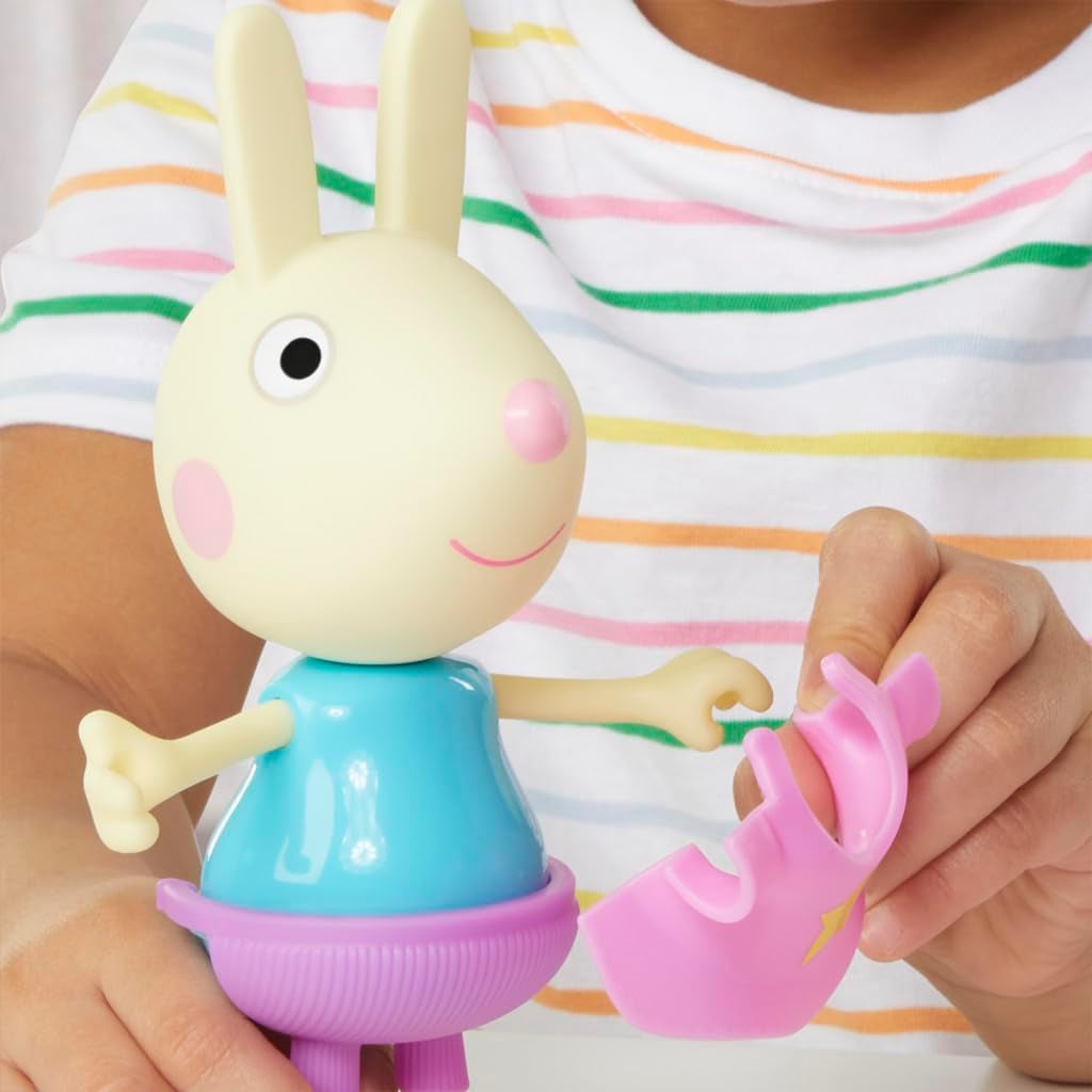 Łyżka Świnka Peppa Luisa - zabawna figurka do przebierania, lalka dziewczynka 15 cm z akcesoriami i ubrankami do przebierania, interaktywny zestaw zabawek dla małych dzieci w wieku 3 lat i więcej