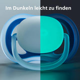 Philips AVENT Zestaw 4 lekkich i oddychających smoczków Ultra Air: 2 świecące w ciemności i 2 dzienne, powyżej 18 miesięcy (model SCF349/43)