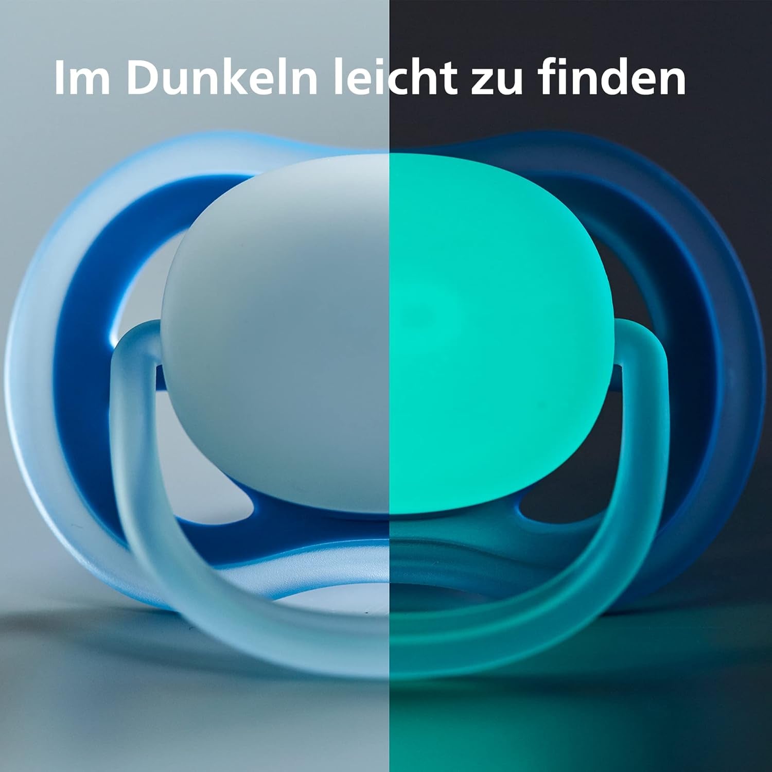 Philips AVENT Zestaw 4 lekkich i oddychających smoczków Ultra Air: 2 świecące w ciemności i 2 dzienne, powyżej 18 miesięcy (model SCF349/43)