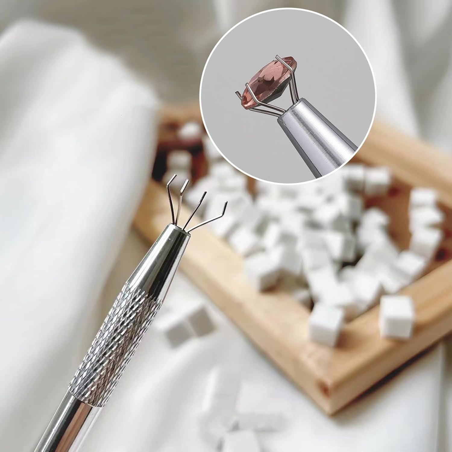 100 Stück Nail Art Schwamm Mit Piercing Zange, Nail Art Zubehör Schwamm Mit Piercing Kugel Aufdreher, Gąbkowy aplikator pędzelkowy, Nagelkunst-Rendering-Werkzeuge, Für Gradient Nail Art Patterns Erstellen.