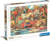 Clementoni - 31685 Kolekcja Puzzle - Good Times Harbor - Puzzle 1500 elementów od 14 lat, puzzle z ukrytymi obiektami dla dorosłych, gra zręcznościowa dla całej rodziny, średnie Puzzle Naty Shop Domyślny tytuł