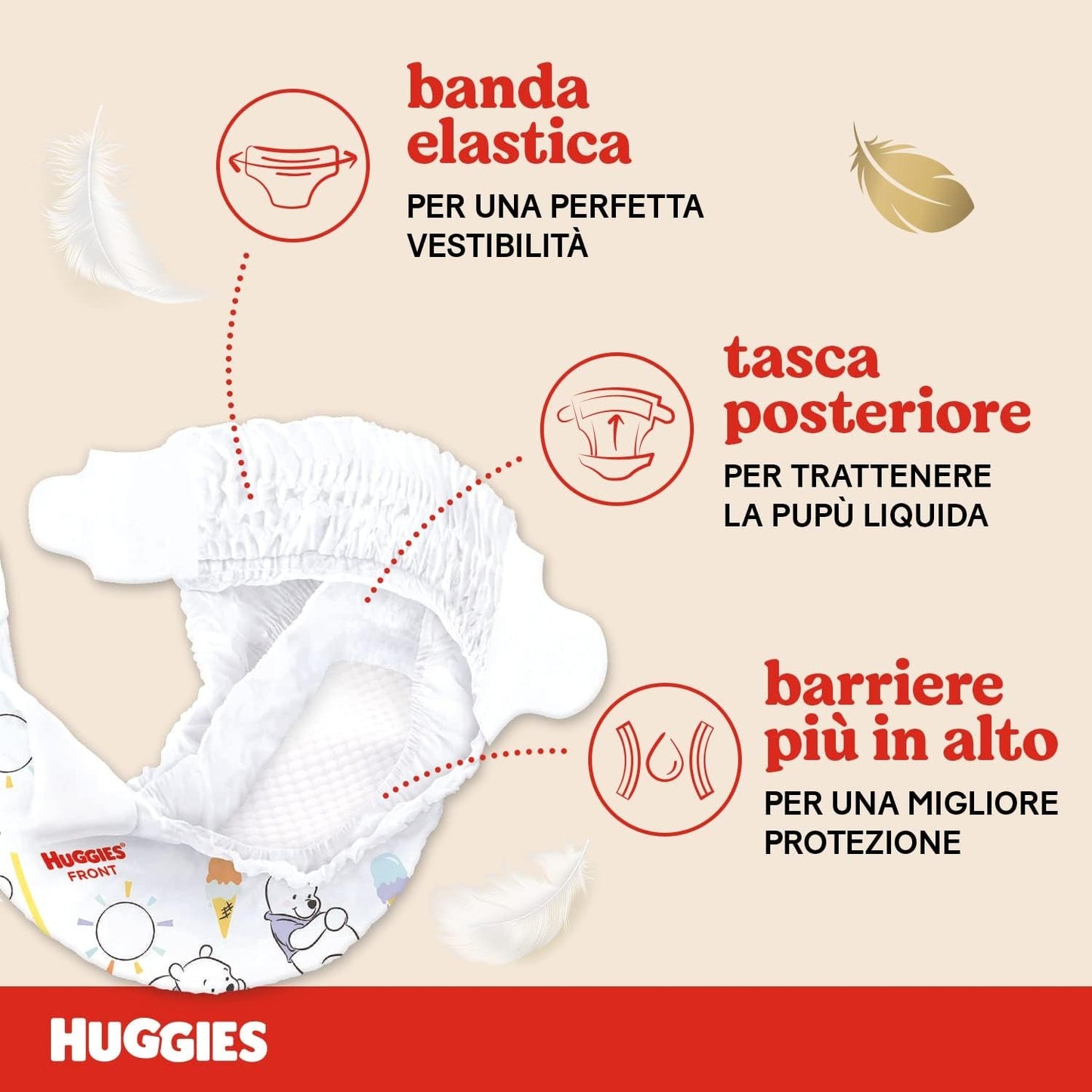 Pieluchy Huggies Extra Care Rozmiar 1 (2-5kg) Superchłonne opakowanie zbiorcze Disney Design 160 szt.