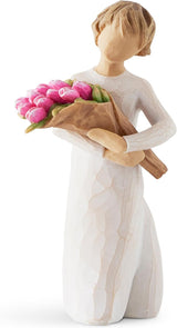 Figurka z jasną nadzieją. Figurki i rzeźby Naty Shop Pink