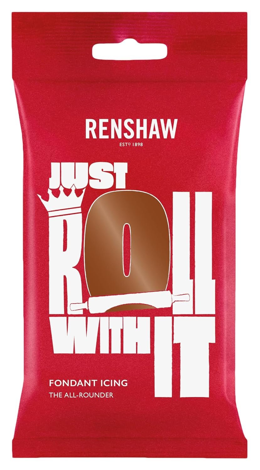 Fondant ciemnobrązowy 250 g - Gotowy do smarowania, idealny do polewania i dekorowania ciast, babeczek i ciasteczek - ciemny brąz - 250 g Pasta cukrowa Naty Shop Default Title