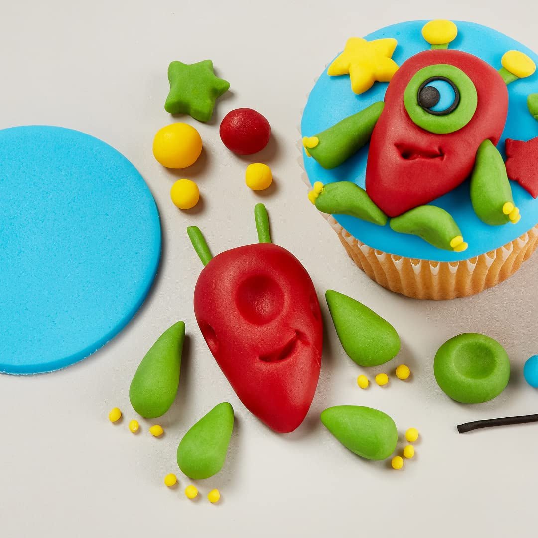 Fondant czarny 1 kg - gotowy do zwijania, idealny do pokrywania i dekorowania ciast, babeczek i ciastek - czarny - 1 kg Pasta cukrowa Naty Shop
