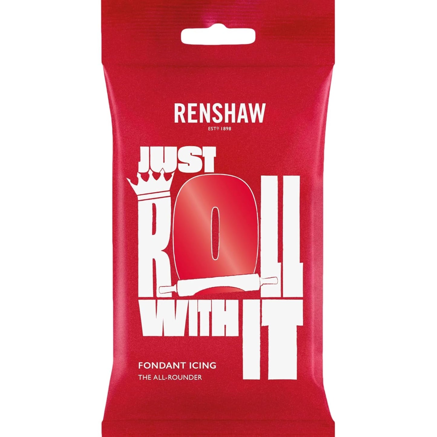 Fondant Poppy Red 250g - Gotowy do zawinięcia, idealny do polewania i dekorowania ciast, babeczek i ciastek - Poppy red - 250g Pasta cukrowa Naty Shop Default Title
