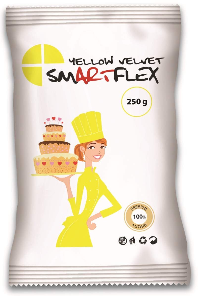Fondant Yellow Velvet, 250 g Naty Shop Pasta cukrowa 250 G (1 opakowanie)