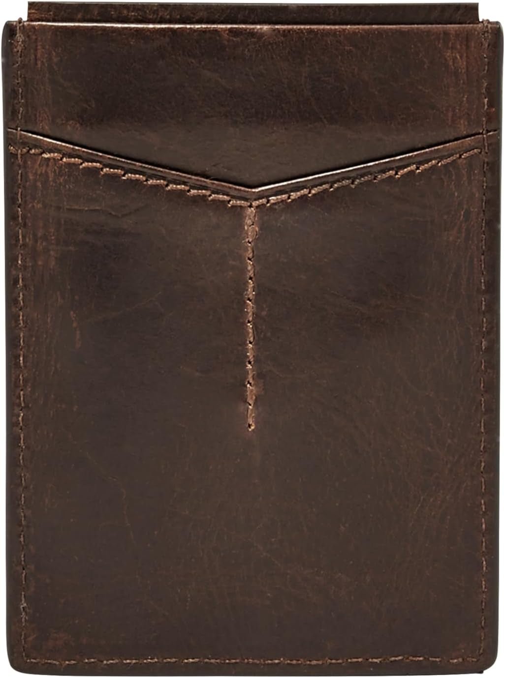 Fossil męski Derrick skórzany portfel z blokadą RFID etui na karty magnetyczne Walletderrick portfel męski portfel Naty Shop Derrick ciemnobrązowy