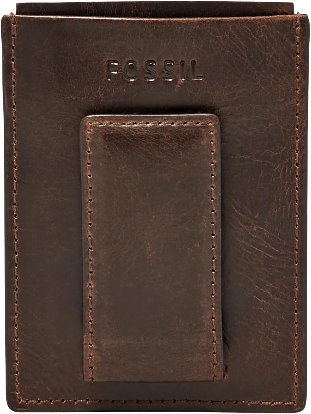 Fossil Derrick Skórzane etui na karty magnetyczne z blokadą RFID Portfel Derrick Portfel męski Portfel męski Naty Shop