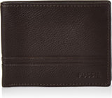 Fossil Męski Wilder Flip Id Bifold Akcesoria podróżne Bi-Fold Portfel Portfel Męski Naty Shop Dziki Ciemnobrązowy Jeden rozmiar pasuje do wszystkich