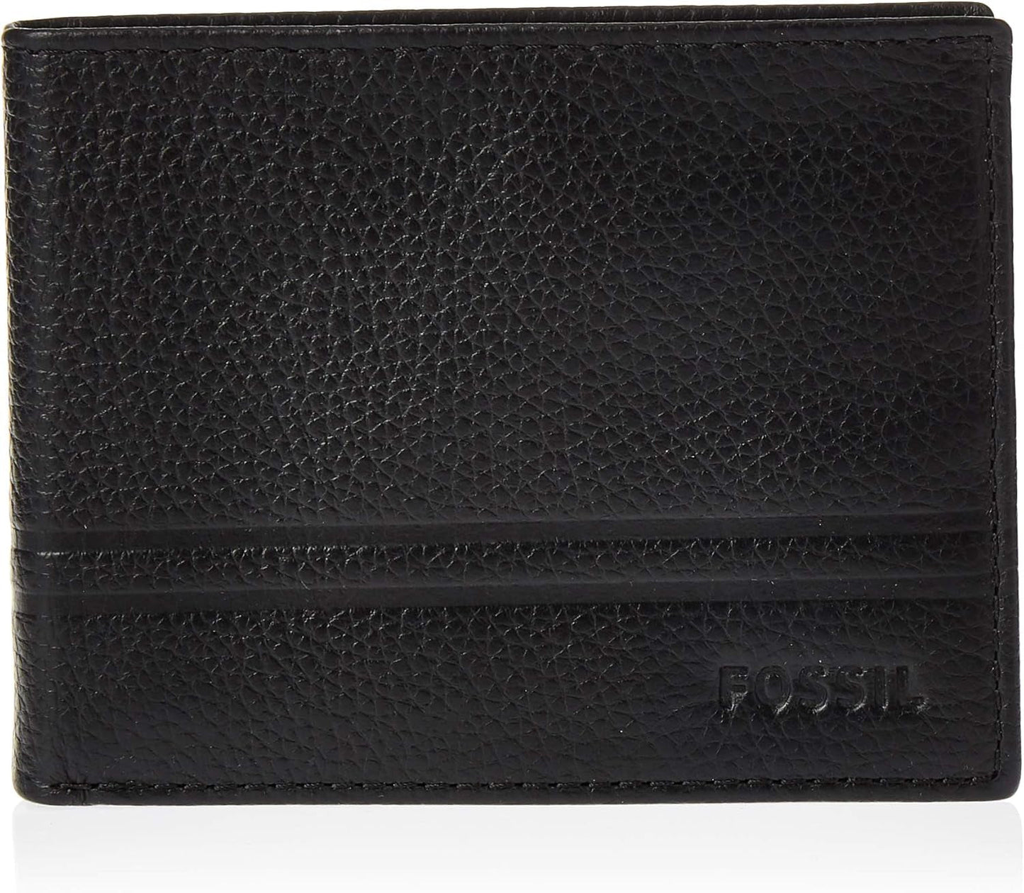 Fossil Męski Wilder Flip Id Bifold Akcesoria podróżne Bi-Fold Portfel Portfel Męski Naty Shop Czarny Dziki Jeden rozmiar pasuje do wszystkich